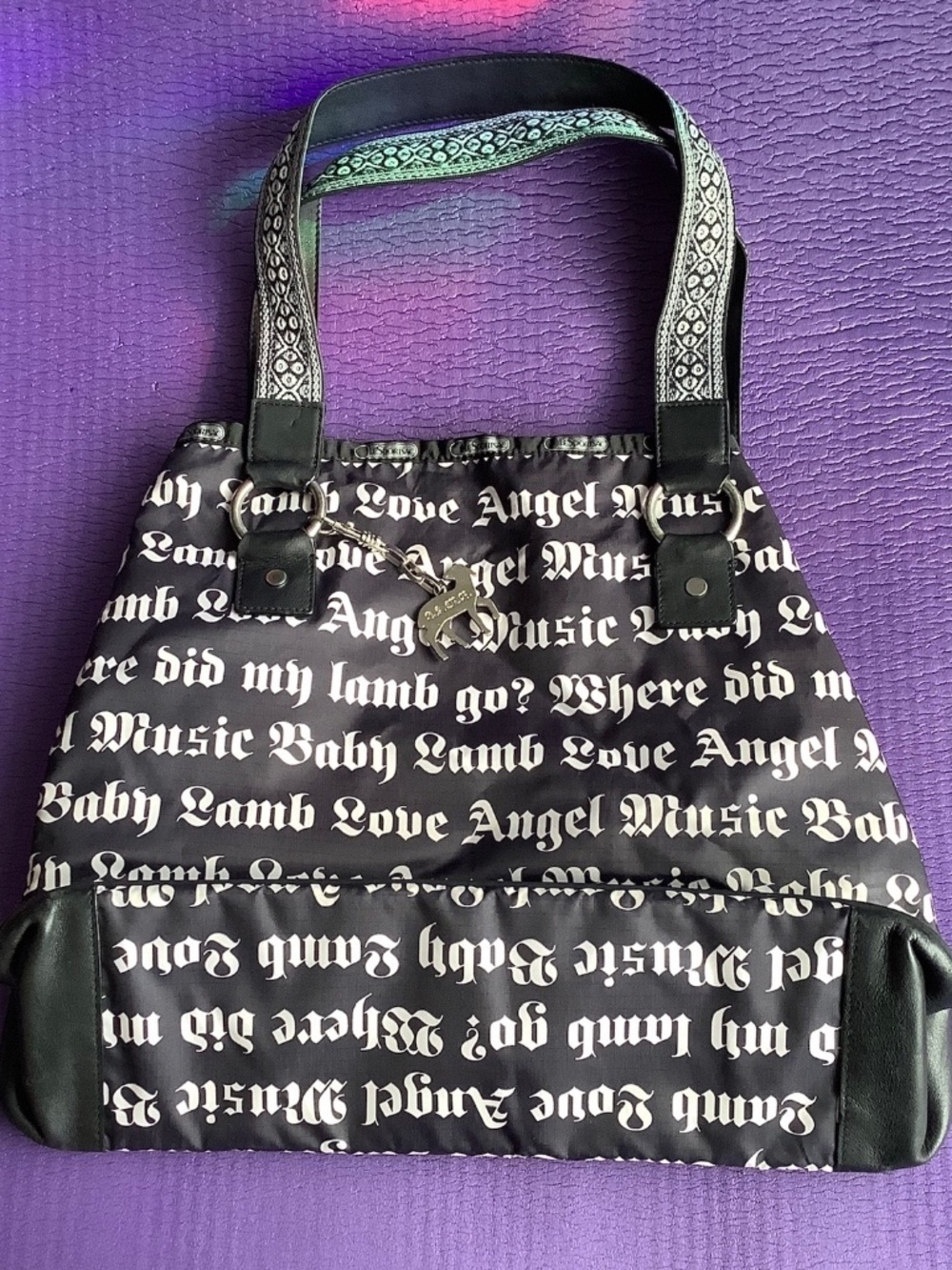 L.A.M.B Lesportsac Tote Bag Purse Guitar Strap Y2K No Doubt - SAMPLE BAG RARE